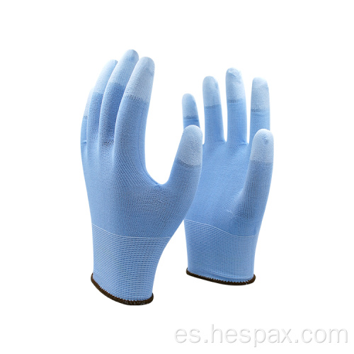 Guantes de trabajo personalizados Hespax PU de seguridad anti-corte recubierto